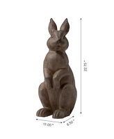 Glitzhome Standing Rabbit Statue