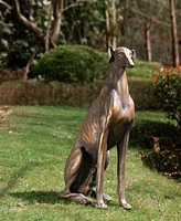 Glitzhome Sitting Grayhound Dog Statue