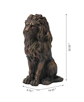 Glitzhome Guardian Standing Lion Statue