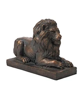 Glitzhome Lying Guardian Lion Statue
