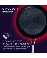 Circulon SteelShield S-Series Stainless Steel Nonstick Frying Pan Set, 2-Piece, Silver