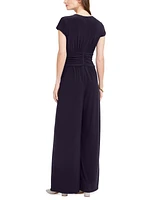 Vince Camuto Twist-Front Plunge Jumpsuit