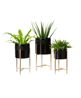 Glitzhome Modern Metal Plant Stands, Set of 3