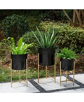 Glitzhome Modern Metal Plant Stands, Set of 3