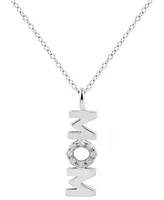 Diamond "Mom" Pendant Necklace (1/10 ct. t.w.) in Sterling Silver