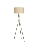 Fangio Lighting Industrial Tripod Metal Floor Lamp - Rusted Silver