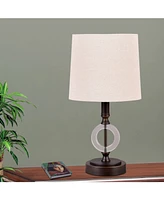 Fangio Lighting Crystal Table Lamp with Usb Port