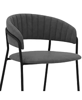 Nara Faux Leather and Metal Counter Height Bar Stool