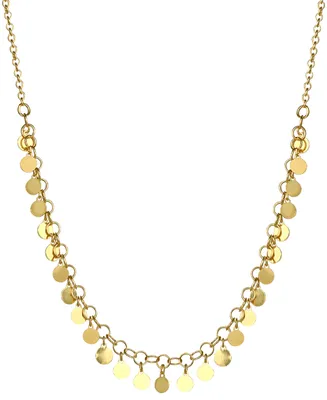 Giani Bernini Dangle Disc Statement Necklace, 16" + 2" extender, Created for Macy's
