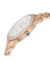 Gevril Women's Siena Swiss Quartz Ion Plating Rose Stainless Steel Bracelet Watch 38mm