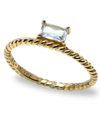 Jac+Jo by Anzie Strata Side Baguette Rope Ring