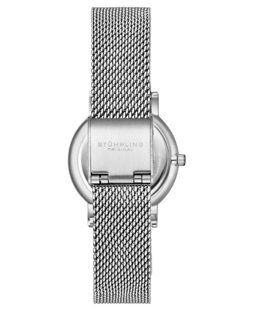 Women's Quartz Silver-Tone Mesh Bracelet Watch 29mm