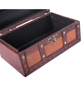 Vintiquewise Decorative Leather Small Treasure Box