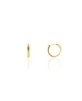 Oma The Label Women's Shiny Jordan 18K Gold Plated Brass Hoop Earrings