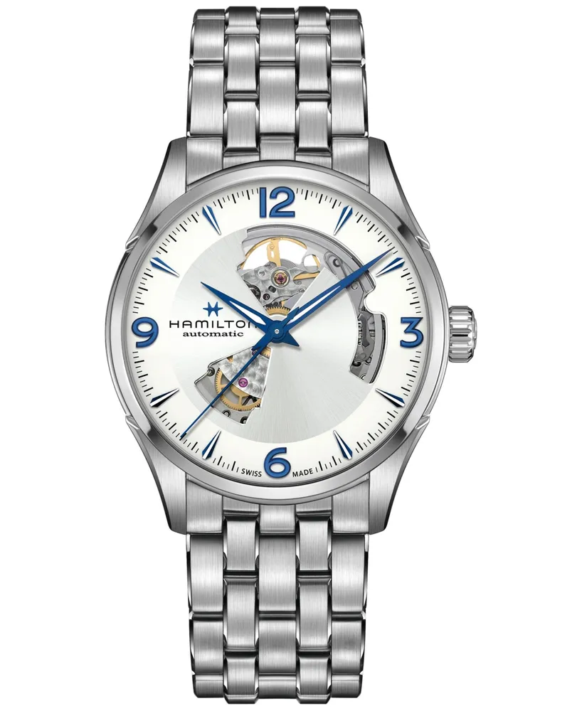Hamilton Men's Swiss Automatic Jazzmaster Open Heart Stainless Steel Bracelet Watch 42mm