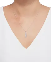Diamond "Mama" Pendant Necklace (1/10 ct. t.w.) in Sterling Silver