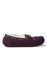 Fireside By Dearfoams Women's Victoria Genuine Shearling Moccasin Slipper