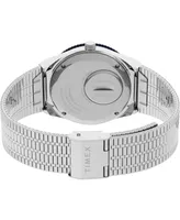 Timex Women's Q Silver-Tone Stainless Steel Bracelet Watch 36mm