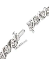 Diamond Twist Bracelet (1 ct. t.w.) in Sterling Silver