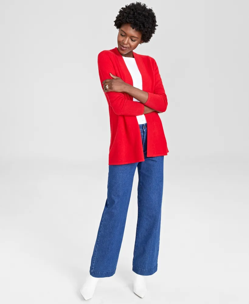 Charter Club Petite 100% Cashmere Duster Sweater, Created for Macy's