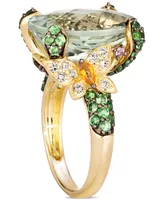 Le Vian Multi-Gemstone (8-3/4 ct. t.w.) & Vanilla Diamond (1/4 ct. t.w.) Statement Ring in 14k Gold