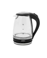 Salton Compact Cordless Electric 1.5 Liter Glass Kettle - Silver