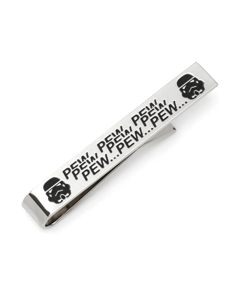 Star Wars Men's Pew Pew Pew Storm trooper Tie Bar - Silver