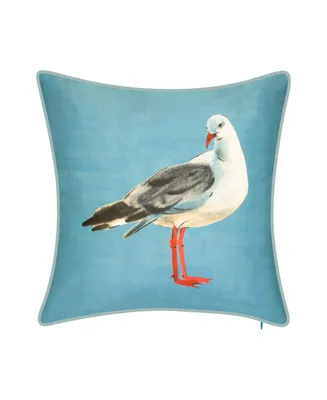 Watercolor Seagull Decorative Pillow, 18x18