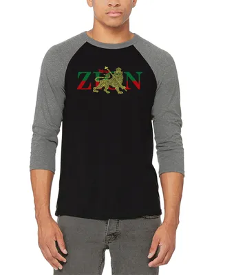 Men's Zion - One Love Raglan Baseball Word Art T-shirt