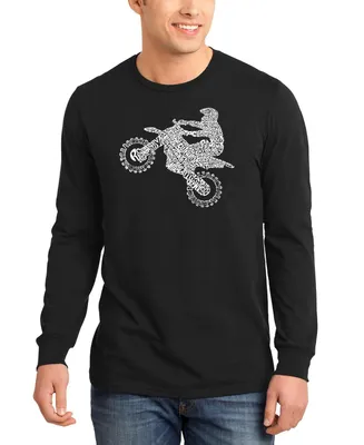 Men's Freestyle Motocross - Fmx Word Art Long Sleeve T-shirt