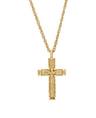 14K Gold-Dipped Cross Necklace