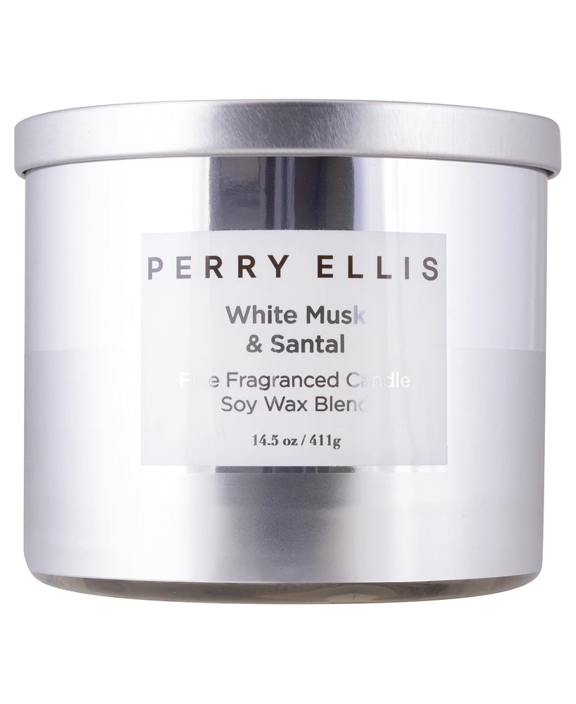 Perry Ellis White Musk and Santal Candle, 14.5 oz