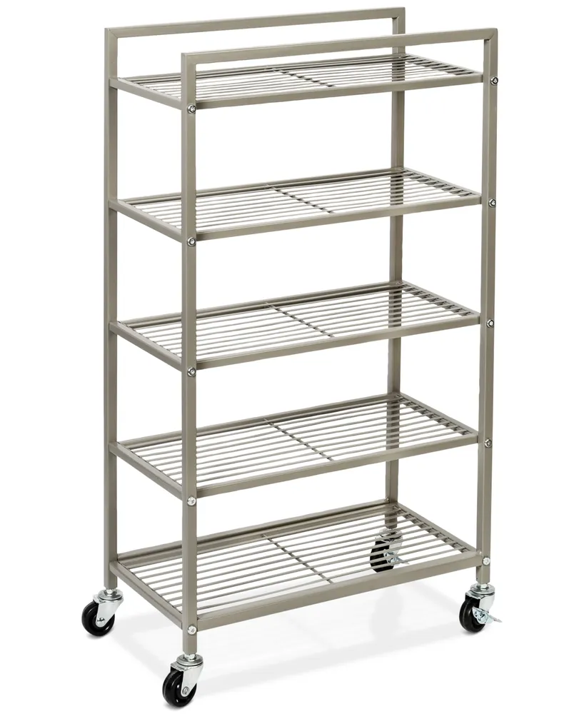 Honey Can Do 5-Tier Steel Rolling Bathroom Storage Cart