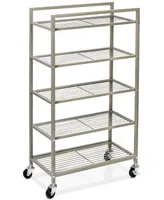 Honey Can Do 5-Tier Steel Rolling Bathroom Storage Cart