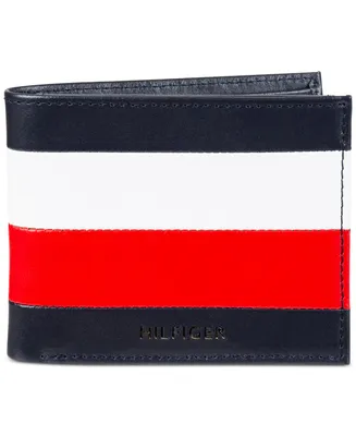 Tommy Hilfiger Men's Frazier Stripe Passcase Wallet