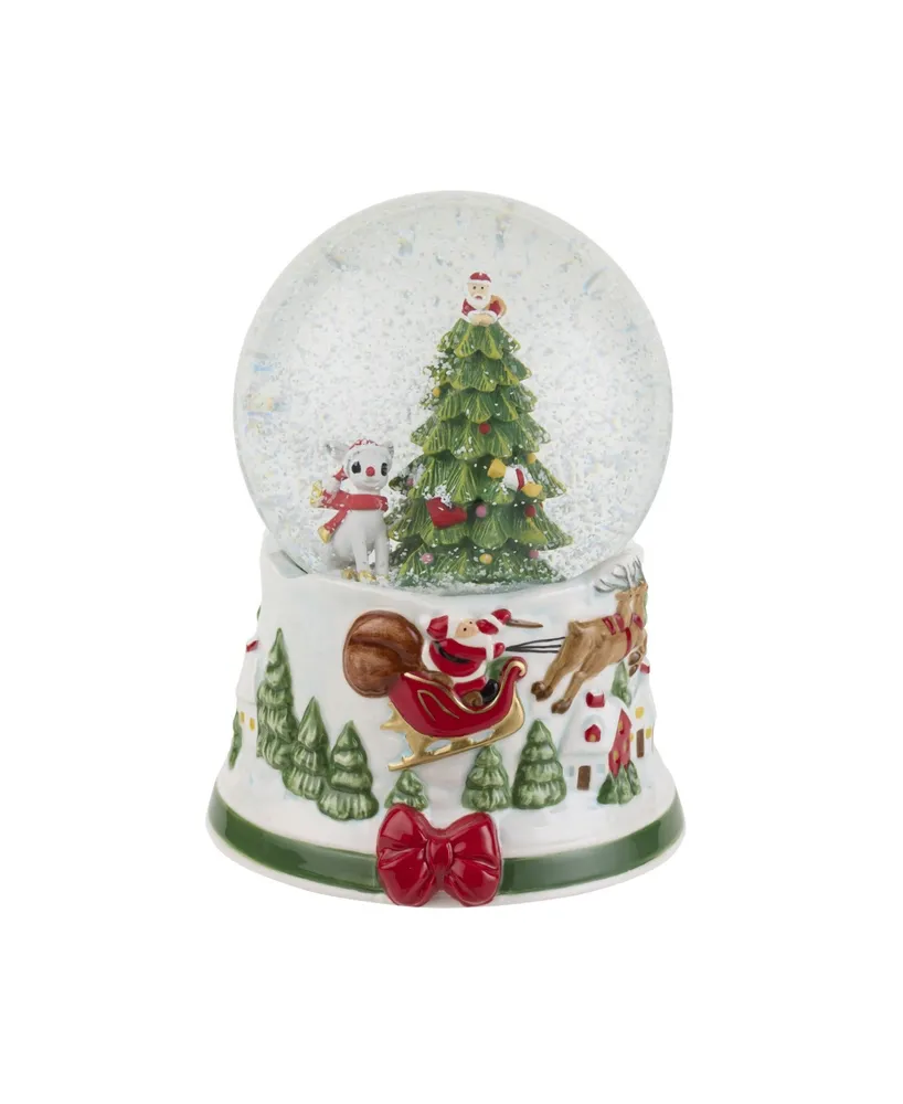 Spode Christmas Tree Rudolph Snow Globe