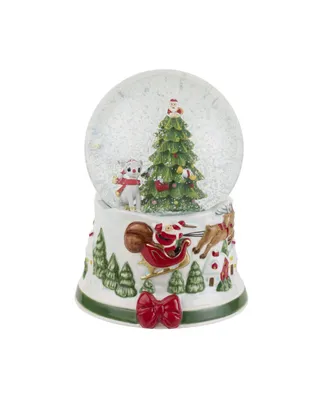 Spode Christmas Tree Rudolph Snow Globe