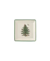 Spode Christmas Tree Tidbit Plates, Set of 4