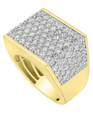 Men's Diamond Multi-Row Cluster Ring (4 ct. t.w.) in 10k Gold