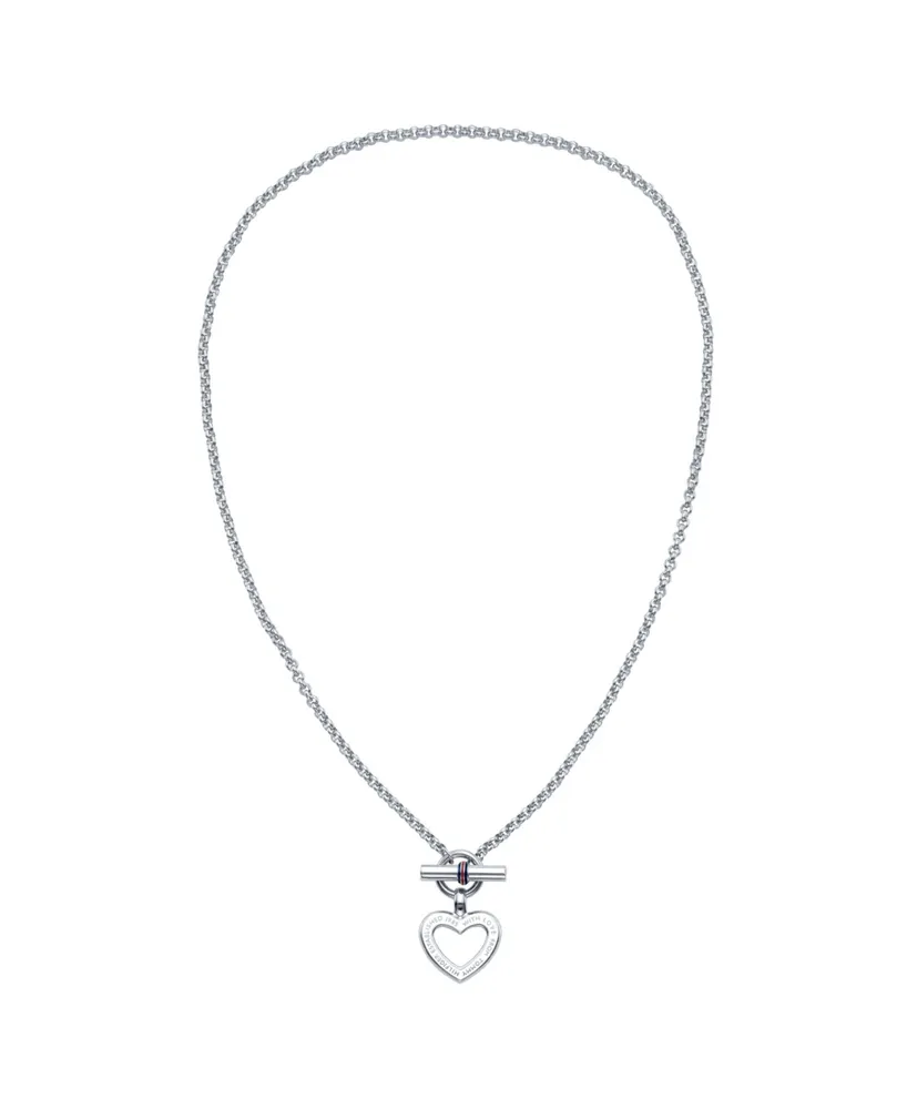 Tommy Hilfiger Women's Heart Necklace - Silver