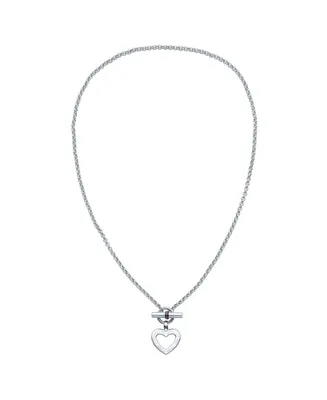 Tommy Hilfiger Women's Heart Necklace - Silver