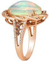 Le Vian Neopolitan Opal (4-1/2 ct. t.w.) & Diamond (1 Statement Ring 14k Rose Gold (Also Available White or Yellow Gold)