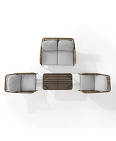 Haven Outdoor Wicker Conversation Set, 4 Piece