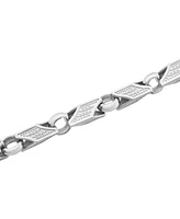 Men's Polished Link Bracelet in Sterling Silver