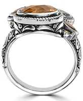 Effy Multi-Gemstone Statement Ring (4-3/4 ct. t.w.) in Sterling Silver & 18k Gold