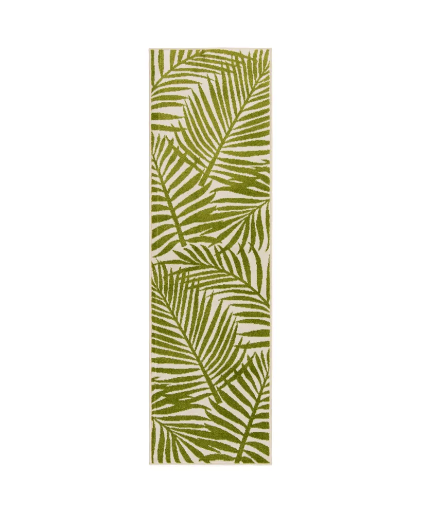 Closeout! Portland Textiles Tropicana Palms 2'3" x 7'6" Runner Outdoor Area Rug