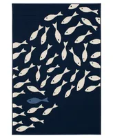 Northern Weavers Vera Swimming Fish 6'7" x 9'6" Outdoor Area Rug