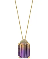 Ametrine (13-5/8 ct. t.w.) & Diamond (1/20 ct. t.w.) 18" Pendant Necklace in 14k Gold