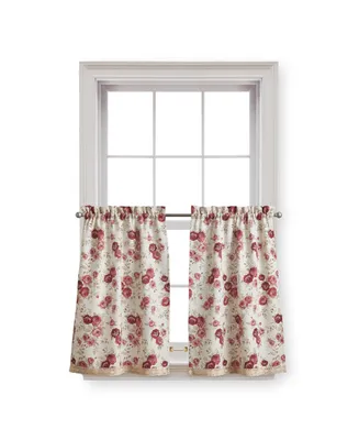 Curtainworks Rose 36" x 54" Tailored Tier, Set of 2