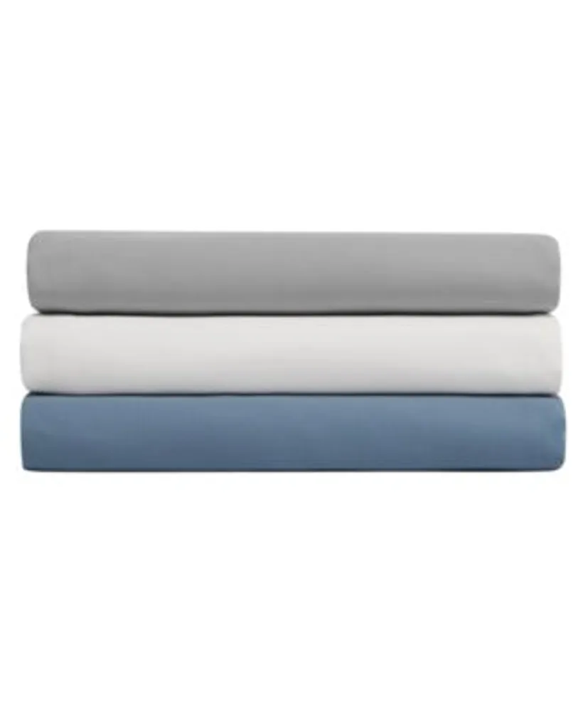 Nautica Solid T180 Cvc Cotton Rich Blend Fitted Sheets